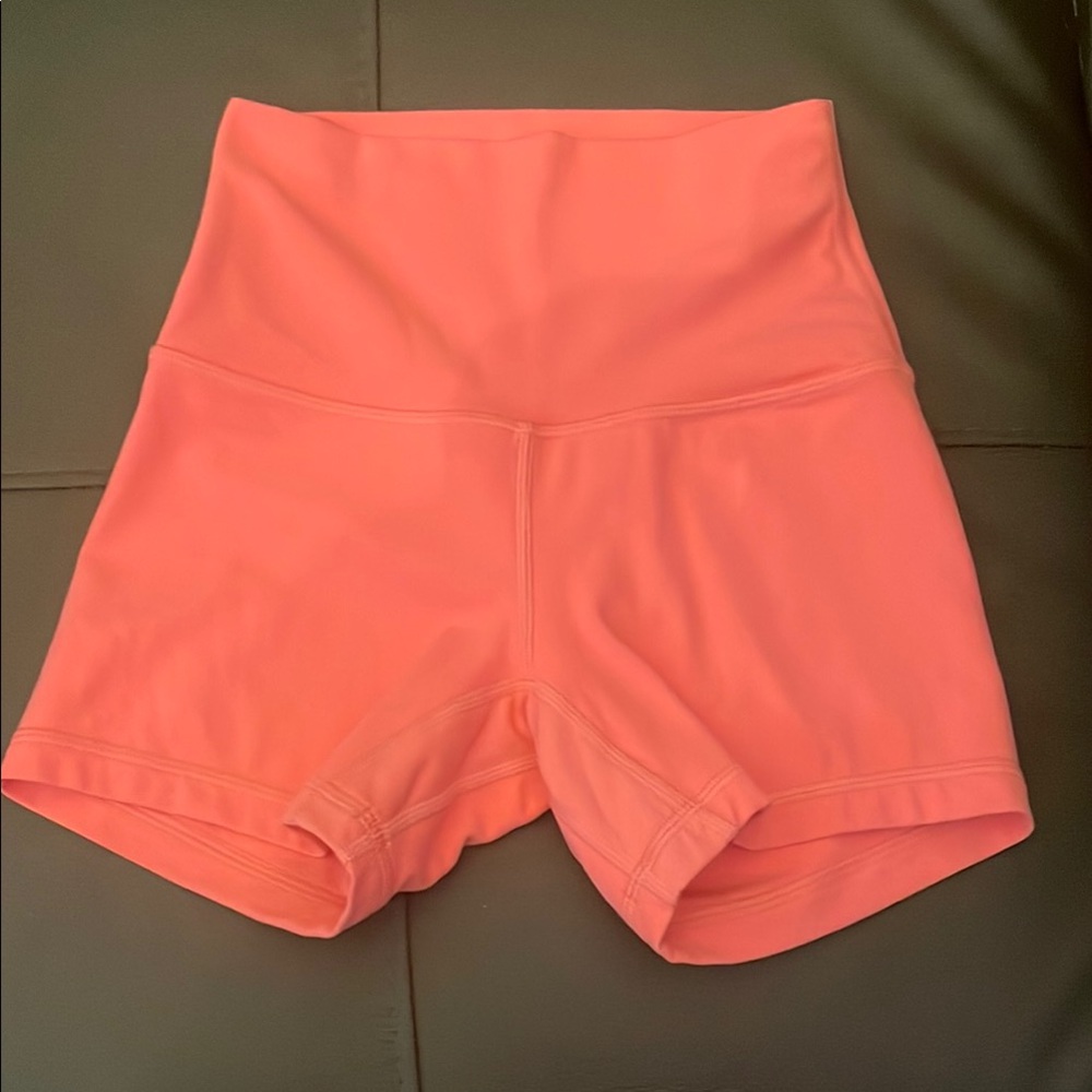 Lululemon Athletica Pink High Waist Athletic Shorts